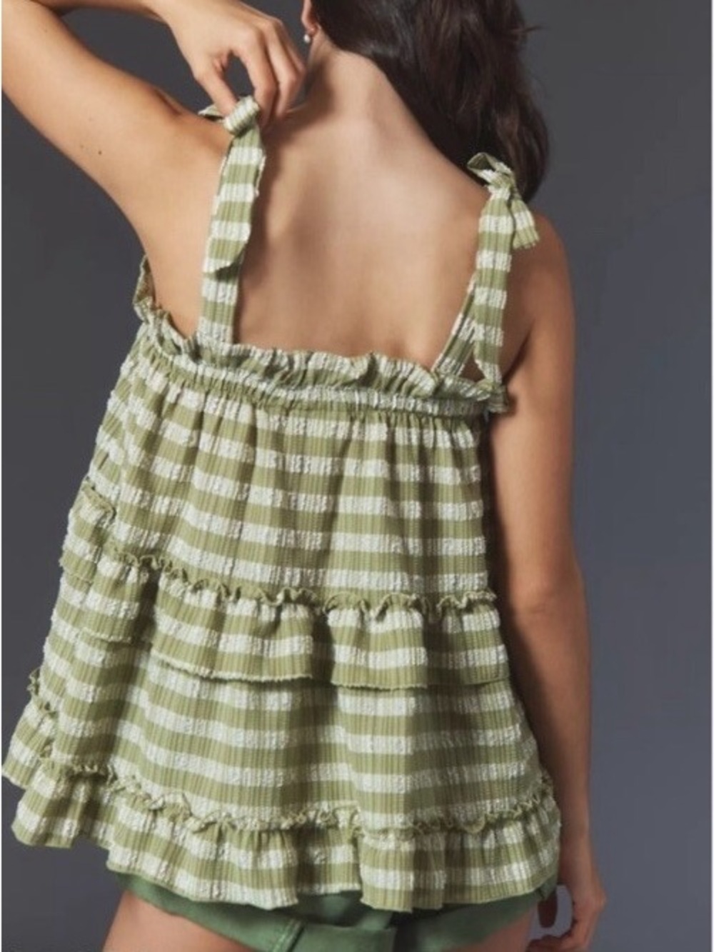 Maeve Tiered Ruffle Tank by Anthropologie - Picture 2 of 4